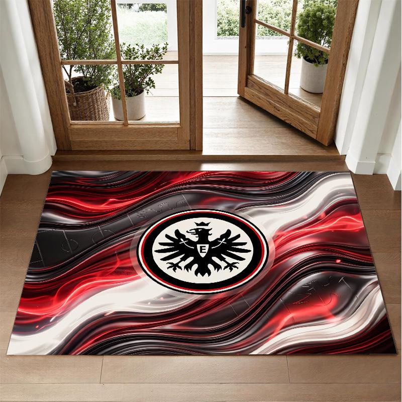 Eintracht Frankfurt Football Design Crystal Velvet Rug Soft Decorative Mat for Bedroom Entrance