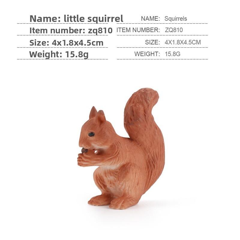 Little Squirrel Pvc Animal Figure Collection For Childrens Educational Toys And Wildlife Recognition