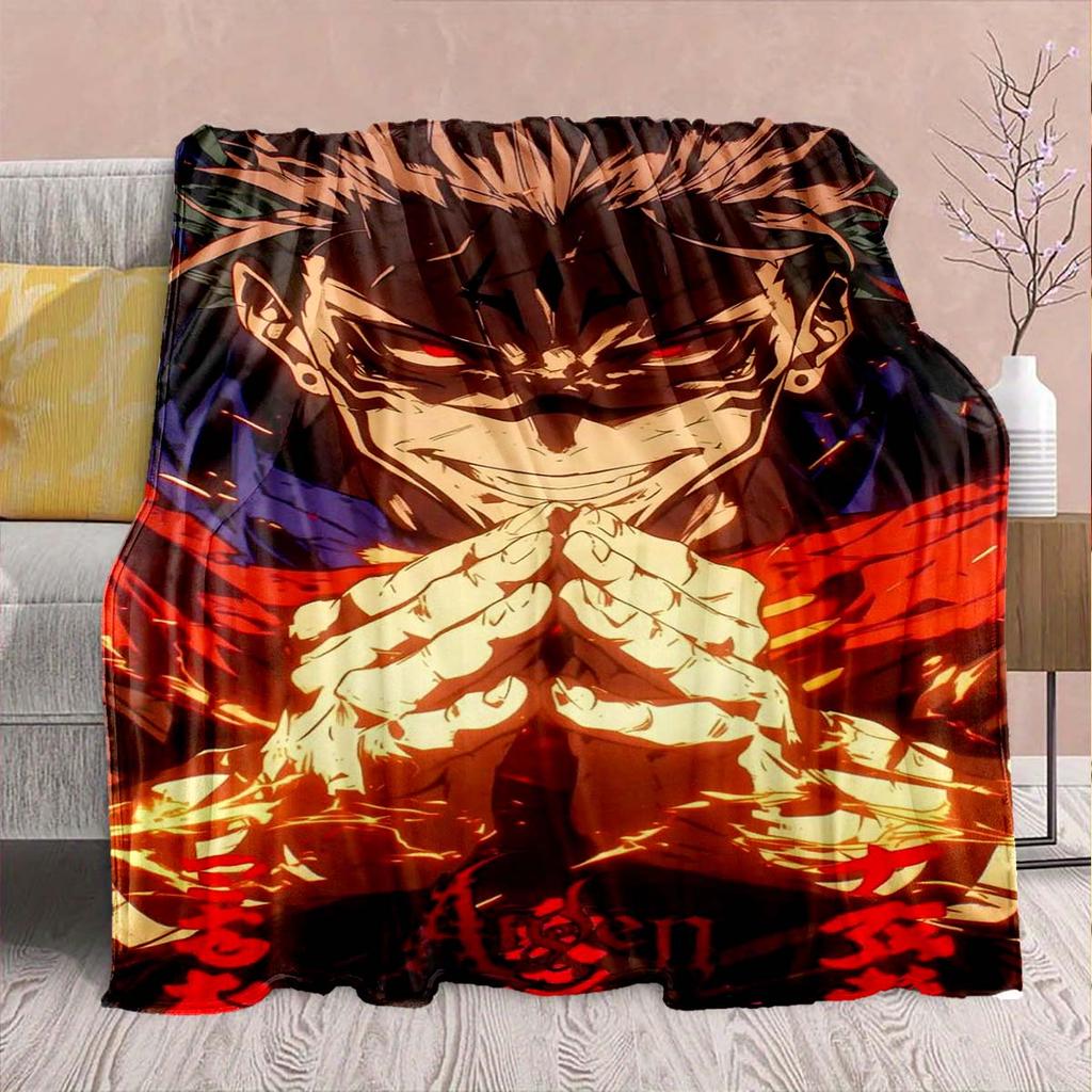 Jujutsu Kaisen Cozy Flannel Throw Blanket Soft Warm Plush Lightweight Sofa Bed Decor -QJY