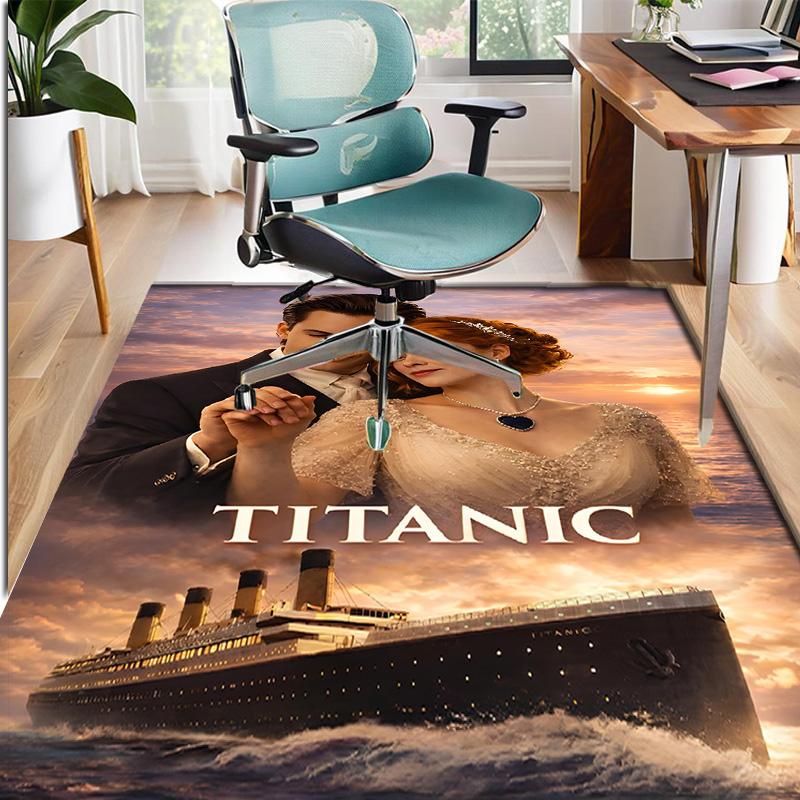 RMS Titanic Pattern Rug, Indoor/Outdoor Mat, for Picnic, Gameroom, Bedroom, Office, Living Room, Home Decor Carpet, Birthday Gift