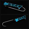 Blue Portable Collapsible Fishing Hook Stainless Steel Fishing Spear Hook Clip Lip Gripper Fishing Accessories