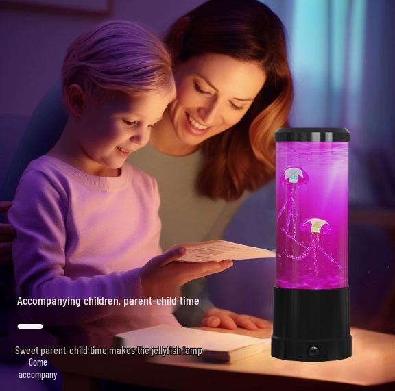 USB LED Jellyfish Lamp: Color-Changing Night Light for Atmosphere and Silent Desktop Décor