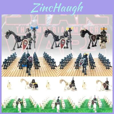 Colorful Abs Plastic Miniature Skeleton Knight Figures For Compatible Building Sets