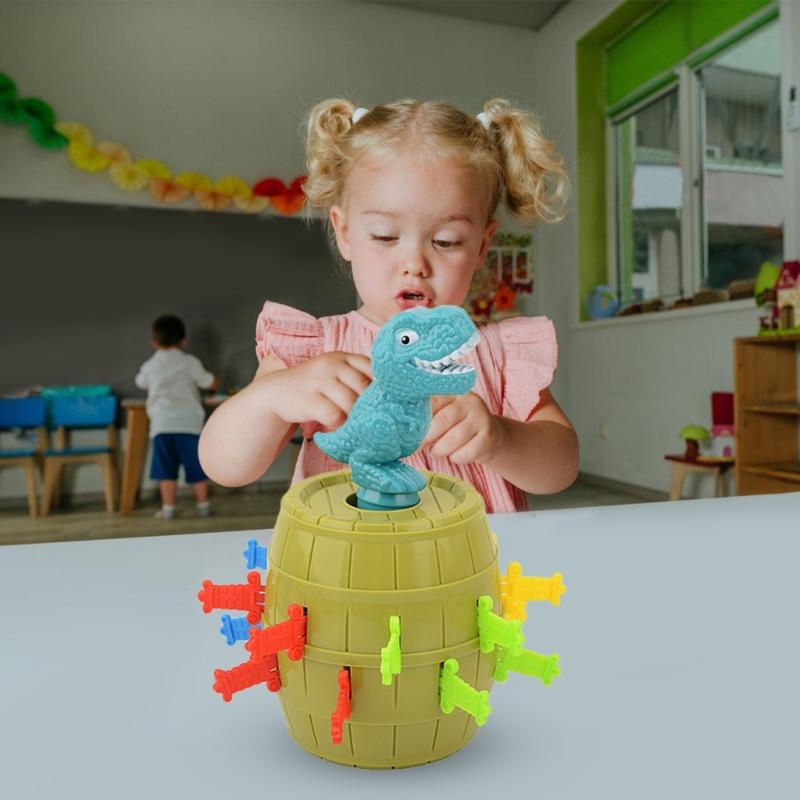 Bounce Dinosaur Bucket Tricky Board Game Tricky Board Game Home Entertainment Tricky Toy Gift for Girl and Boy