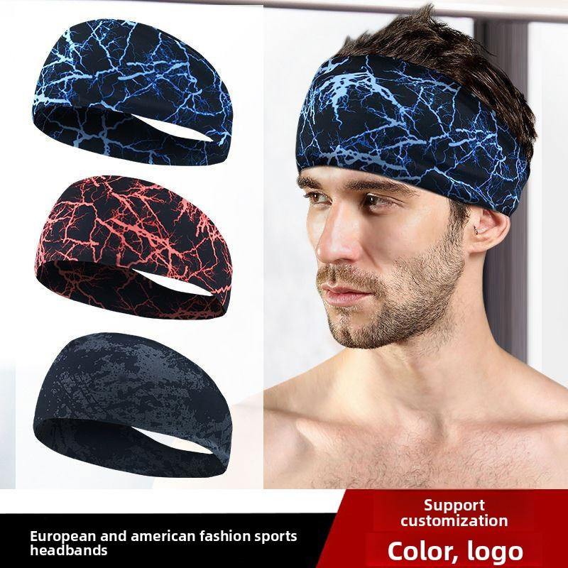 European American-Style Unisex Fitness Sweat-Wicking & Blocking Sports Headband for Women Cloth Material Sweat-Proof чёрный