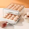 Refrigerator Egg Storage Box Drawer Style Egg Organizer 2-layer Pull-out Box For Keeping Eggs Fresh Large Capacity Kitchen Rack