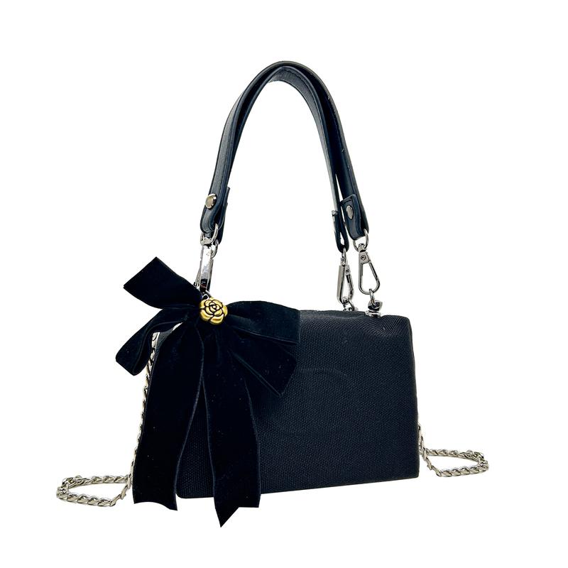 DIOR Bag [Customized Cosmetic Bag] Grant Book Polyester Fiber Versatile Classic Trendy Retro Simple Fashion French Bow Pendant Small Fragrance Metal