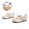 New leather German training shoes women's spring shoes women's shoes versatile flat-soled sports shoes comfortable bow single shoes
