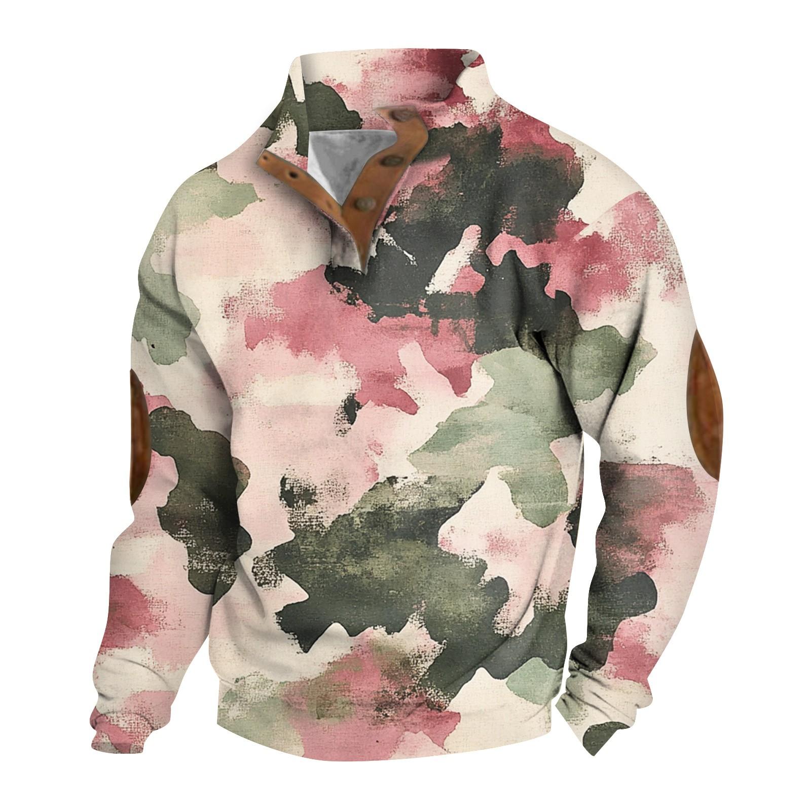 

Чоловіча толстовка зі стоячим коміром - це повсякденні светри на відкритому повітрі XL рожевий