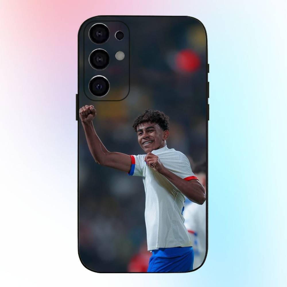 Funda para Teléfono Deportiva L-Lamine Y-Yamal Linda Para Samsung S25,S24,S21,S22,S23,S30,Ultra,S20,Plus,Fe,Lite,Note,10,9,5G Cubierta Negra