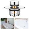 Enhances Double  Function Bathtubs Plug & Strainer Popup Styles 2 In 1 Bath Tub Drain Plug And Hair Collector Popup Stop