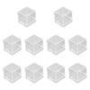 10 Pieces Mineral Display Boxes Display Holders Dustproof Multifunctional Sample Containers Mini Storage Boxes for Jewelry