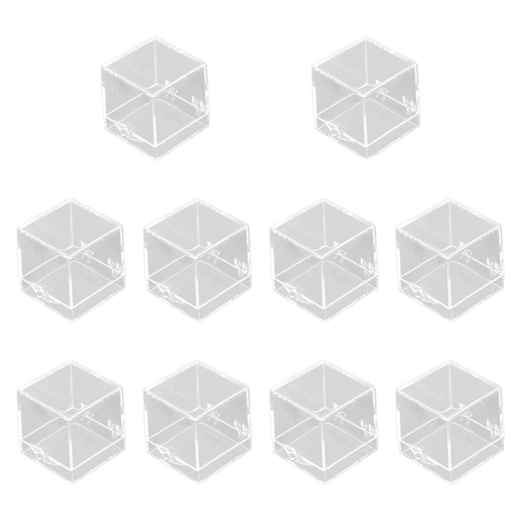 10 Pieces Mineral Display Boxes Display Holders Dustproof Multifunctional Sample Containers Mini Storage Boxes for Jewelry