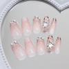 24 Pcs Explosive Love Diamonds Stacked Diamonds French Sweet Girl Fashion Atmosphere Wearing Nail Removable Nail Art Diamond 24 Pieces