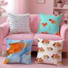 Cute and Childlike fishes Cushion Cover Pillow Case Soft Skin Friendly Fabric  Concealed Zipper