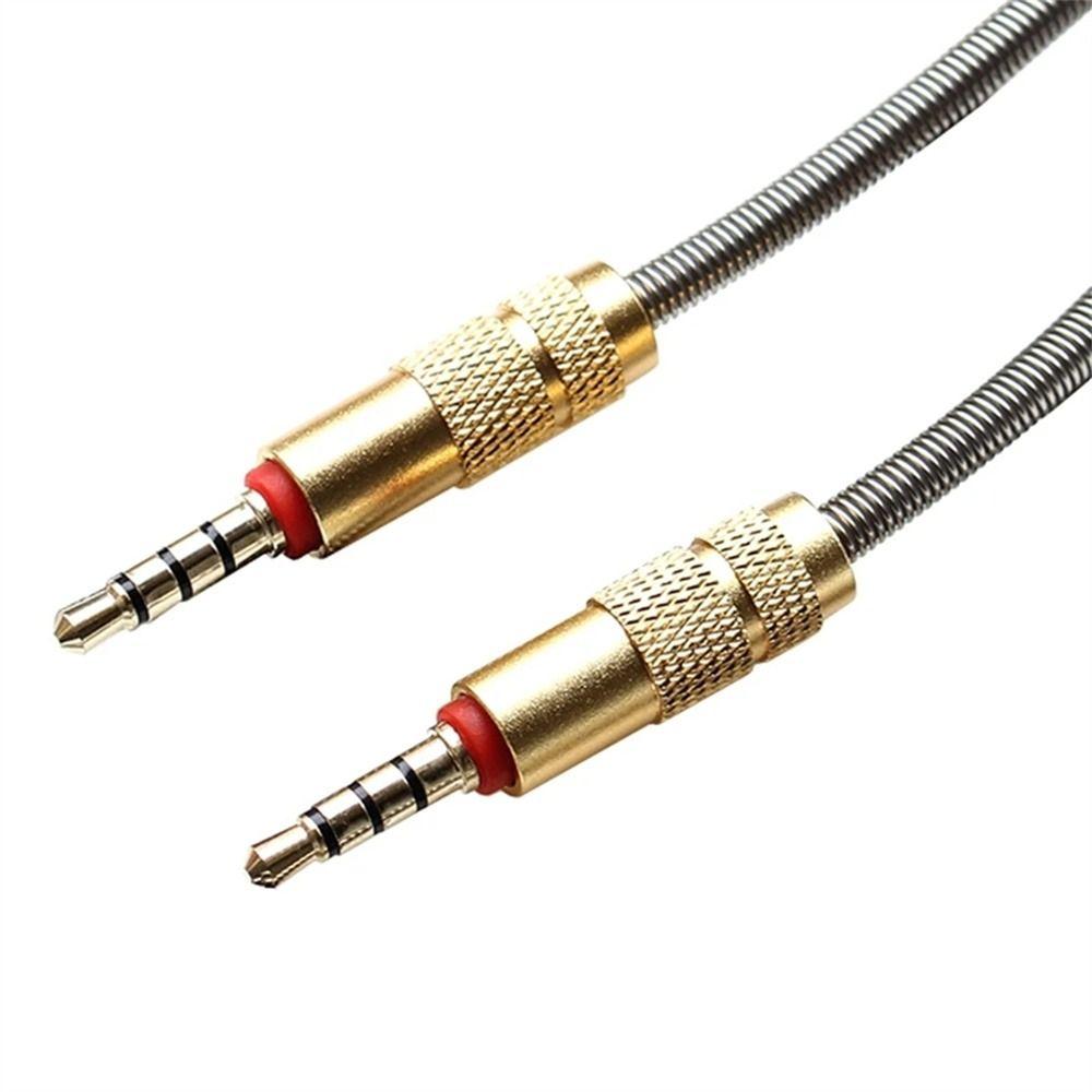 Cord Speaker Wire 3.5mm Male to Male Audio Adapter Cord 4 Pole 3.5mm Audio Cable Car AUX Cable