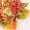 20cm Fall Candle Rings Wreaths Lightweight Silk Fabric Harvest Candle Garland Table Ornaments For Thanksgiving Halloween Decoration