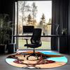 One Piece Printed Round Rug Carpet Chair Rug Area Rug Entryway Doormats,for Office Chair Living Room Bedroom Kitchen Room.