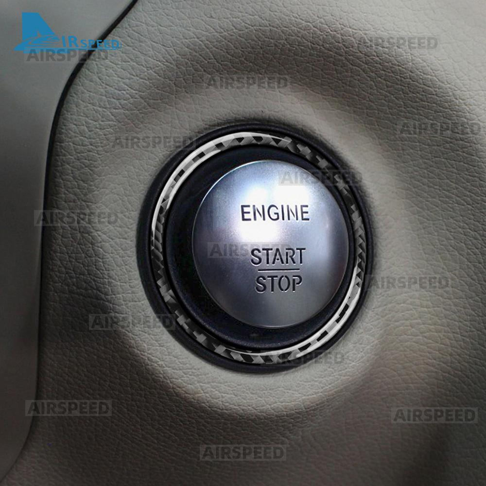 Real Soft Carbon Fiber Trim Sticker For Mercedes Benz SLK R172 2011-2015 2016 SLC 2016-2020 Car Ignition Switch Key Hole Ring