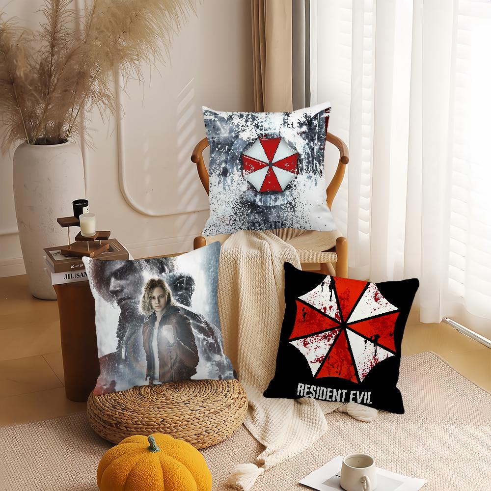 Game R-Resident E-Evil Pillow Case Applicable Space For Guest Rooms Interiors Cars Office House Decoration