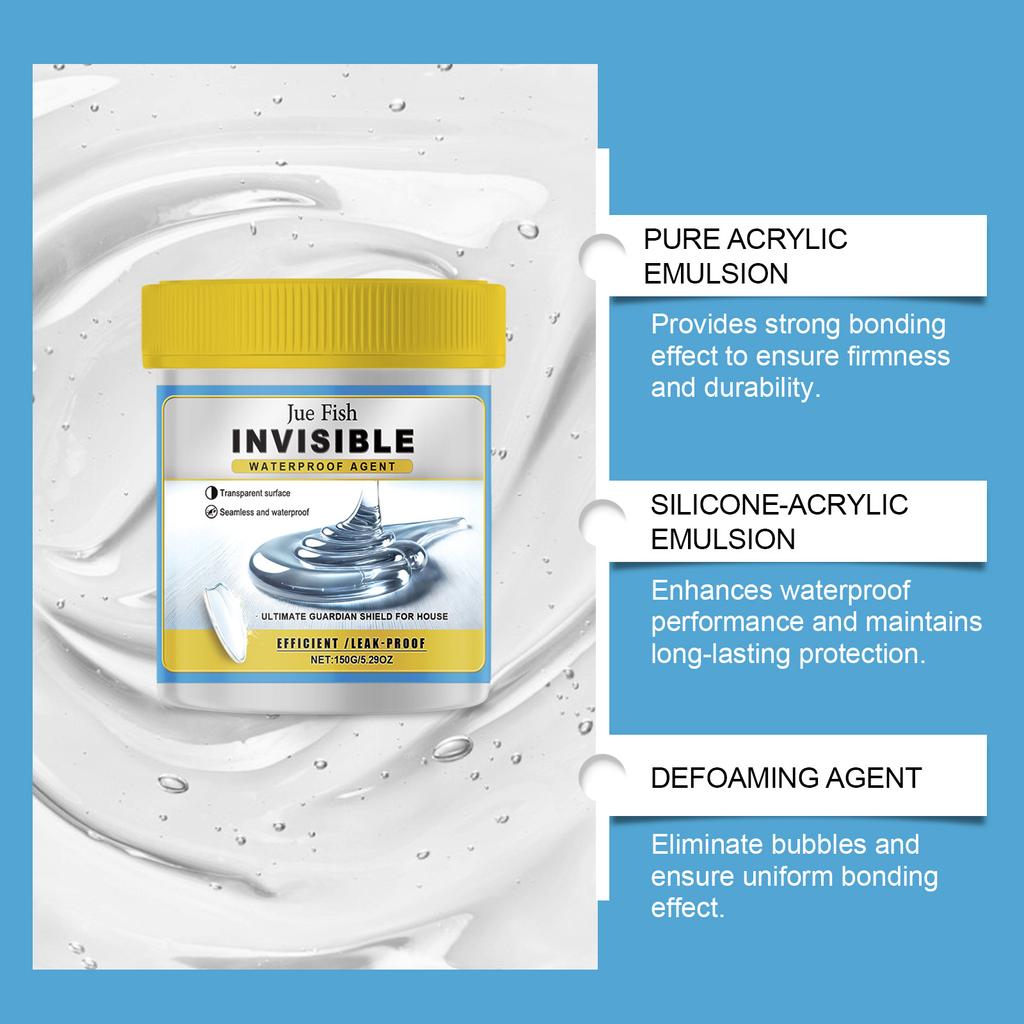 Transparent Waterproof Sealant Used for Roof Leak Repairs Bathroom Tile DIY Home Concrete Walls Fast Drying Comes with Brush