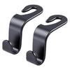 Car Back Hook for Vehicle Rear, S Hook, Black Pack of 2