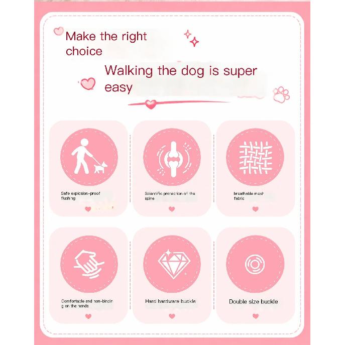 Angel Wings Vest Type Pet Harness Anti Escape Walking Leash For Kitten Small Dogs Adjustable Outdoor Travel Chest Strap Supplies