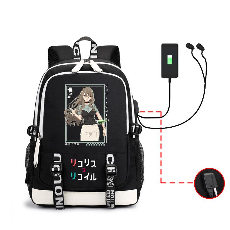 Student School Bag Anime Lycoris Recoil, Outdoor Large Capacity Backpack