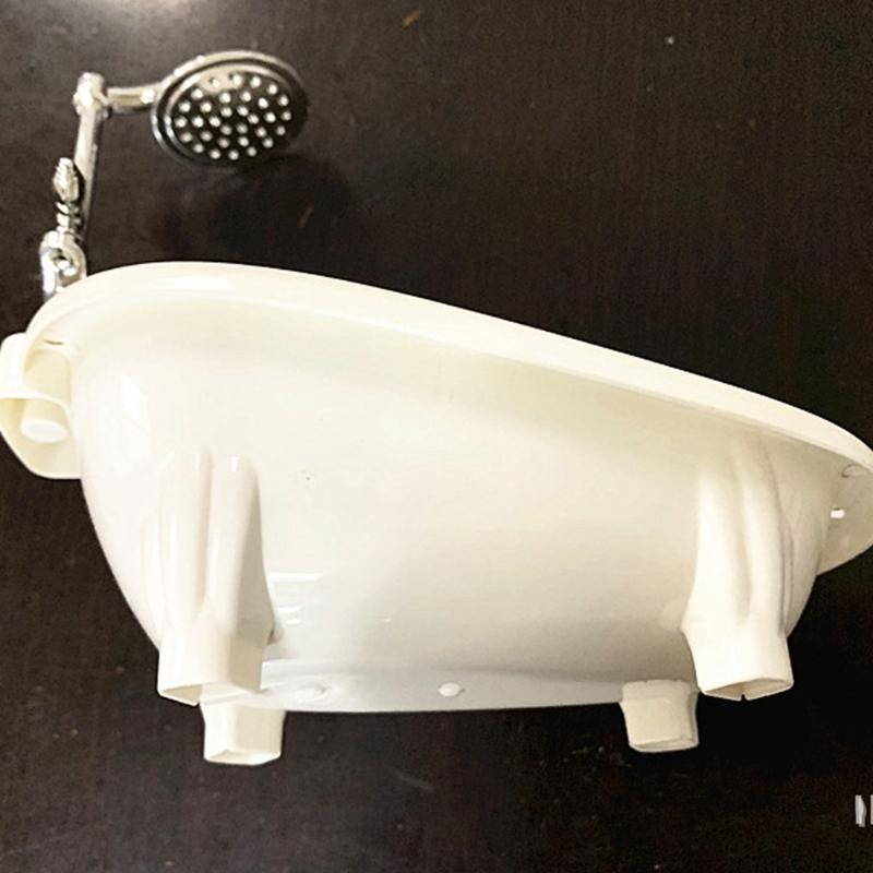 Exquisite 1:12 Miniature Bathtub for Dollhouses Bathroom Scene Decoration and Collectible Display