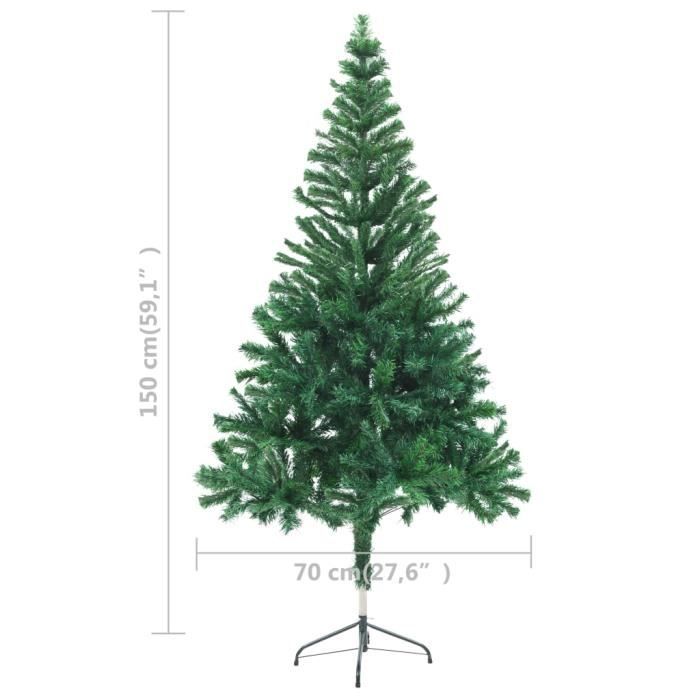 VidaXL Arbre de Noël artificiel avec support 150 cm 380 branches