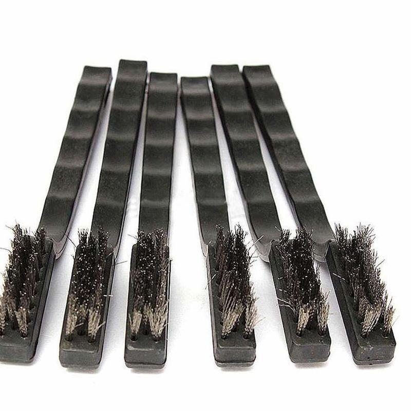 Yeni 2'li Temizleme Tel Fırça Seti Paslanmaz Çelik Fırça Bakır Fırça Naylon Fırça