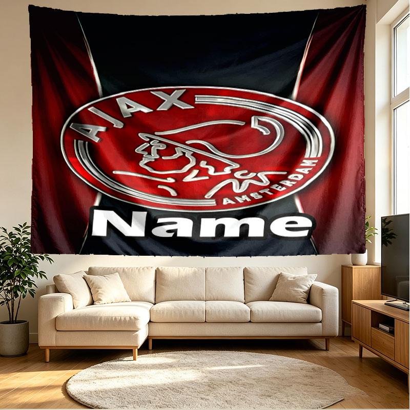 Custom Name Personalized Ajax Print Tapestry, Wall Art Decor, Bedroom, Dorm, Apartment, LivingRoom, Party Backdrop, Gift for Birthday