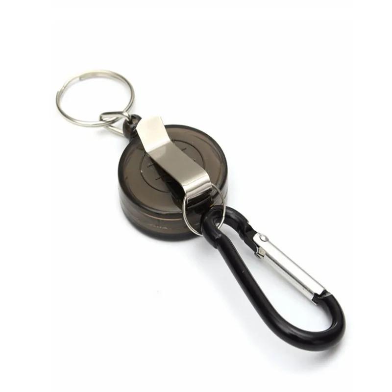 2026 1pc Retractable Pull Badge Reel ID Lanyard Name Tag Card Badge Holder Reels ABS Plastic Key Ring Chain Clips