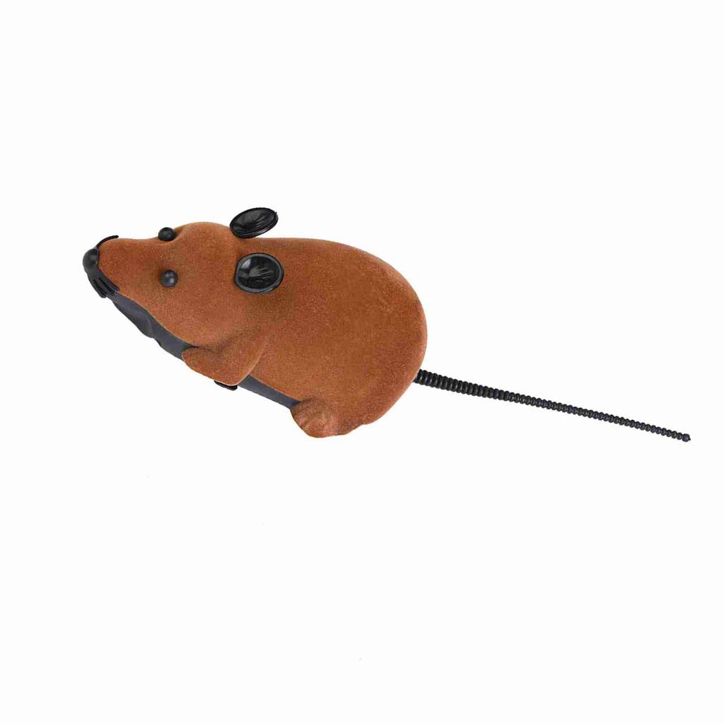 Wireless Mouse For Cat Dog Funny Rat Novelty Gift Pet Toy Remote Control Brown