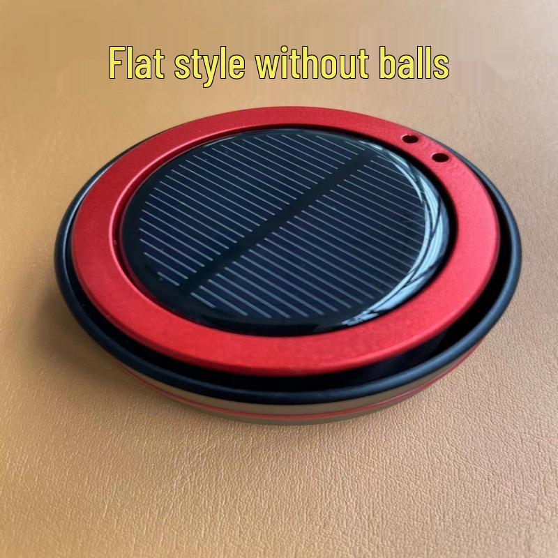 Solar Car Aromatherapy Ornament: Dual-Ring Rotating Perfume Deodorizer for Interior Decoration