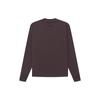Fear of God Essentials Camiseta de Manga Comprida com Bordado de Logo Frontal e Gola Redonda Canelada Tops Masculinos Ameixa FOG-SS23-077