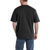 Carhartt Plus Size Signature Short Medium Weight US Black Men's T-Shirt, Logo, Sleeve, Jersey, K195, Size XL, Color