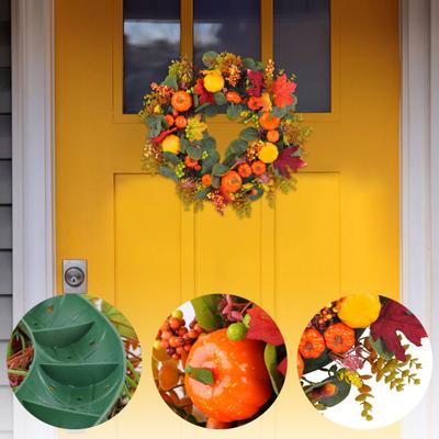 Herbst Kürbiskranz Haustür Herbst Ahornblatt Ernte Realistischer Simulationskranz Innen