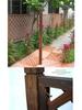 Carbonized Mesh Fence Bracket and Wooden Post System
