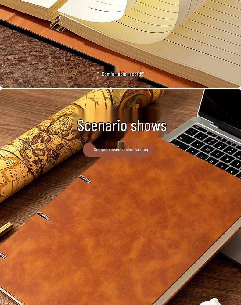 A4/B5/A5 Loose-Leaf Notebook with Custom Logo for Business or Personal Use