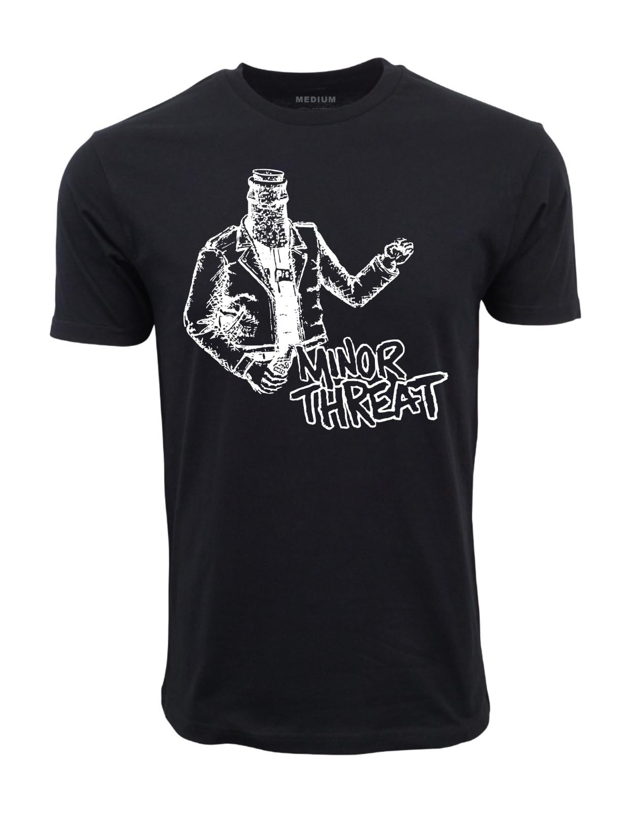 MINORR THREAT BOTTLED ANGER (80s) BLACK T-SHIRT XXXL