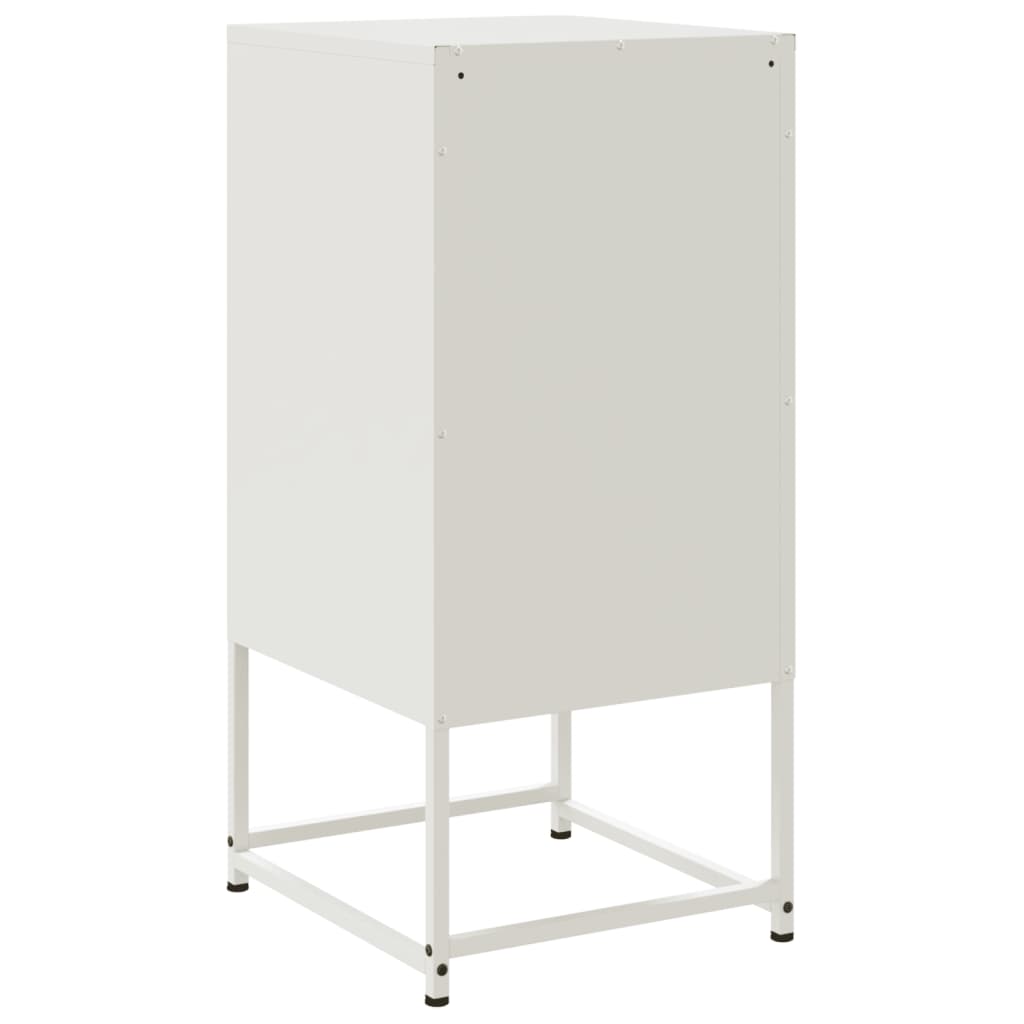Nightstand White 36 x 39 x 78 cm Steel