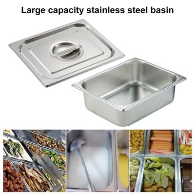 Paslanmaz Çelik Havzalı Chafing Dish Yemek Isıtıcıları Büyük Kapasite 6.7L Isıtma