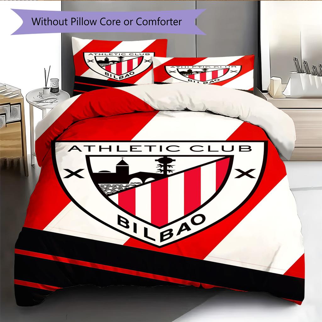 Athletic Club logo  Pattern Bedding Quilt Set Quilt Cover Pillowcase Home Decoration Birthday Gift (1 * duvet cover + 2 * pillowcase, without core)