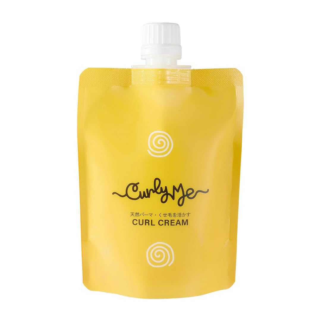 Curly Me Curl Cream (Unscented) for Frizzy, Naturally Curly, Permed, and Curly Hair (Refill 150g Pouch) - Curl-holding, Textured, Moisturizing, Leave-