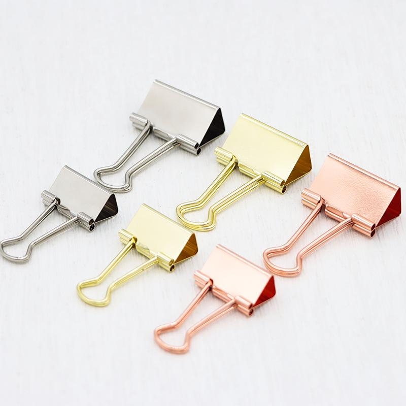 Elegant Rose Gold Long Tail Swallowtail Clip for Journals and Test Papers