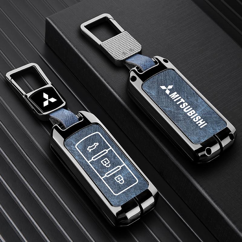 zjvc8 2025 2/3 Button Zinc Alloy Car Key Case Cover Shell For Mitsubishi Pajero Outlander XL Montero Lancer Triton l200 Galant Evo ASX