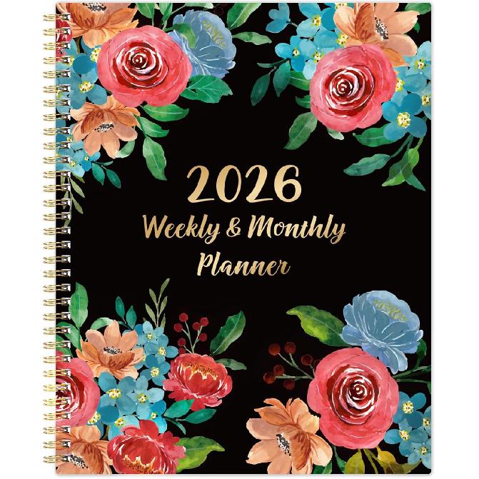2026 Planner - Planner 2026, Jan. 2026 - Dec. 2026, 9” x 11”, 2026 Planner Weekly and Monthly, 2026 Weekly Monthly Plannr with 12-Month Tabs,