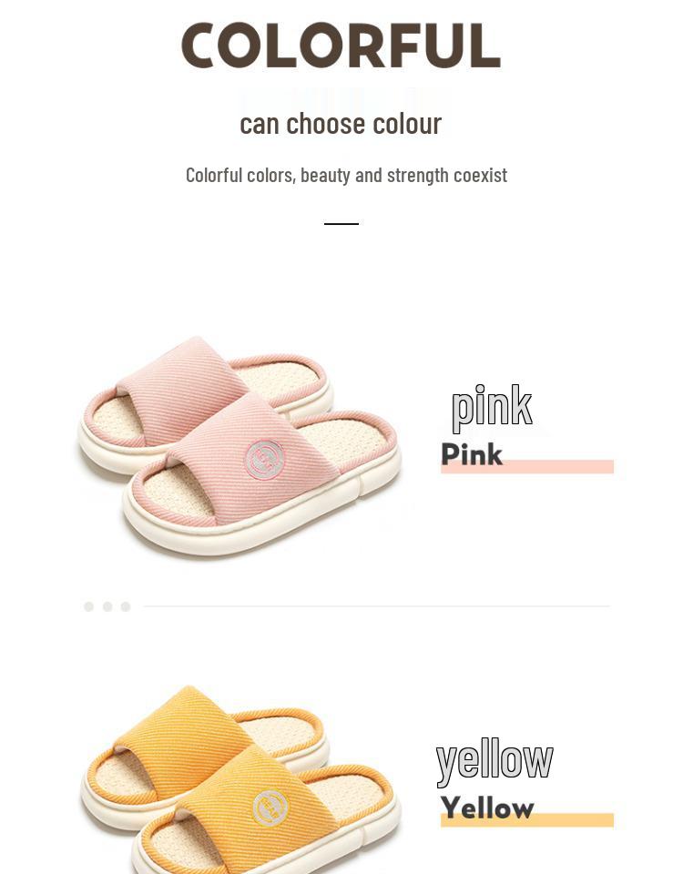 Unisex Breathable Linen Slippers – Indoor & Outdoor, Non-Slip, Silent, for All Seasons, Thick-Soled, 2025 Design.