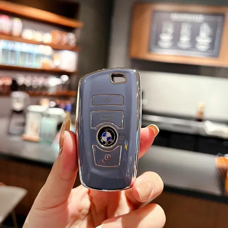 מחזיק מפתחות מחזיק מפתחות TPU לרכב כיסוי נרתיק מחזיק מפתחות מחזיק מפתחות עבור BMW Series 5 F30 F10 F18 X3 X4 F06 F02 M3 M5 מחזיק מפתחות